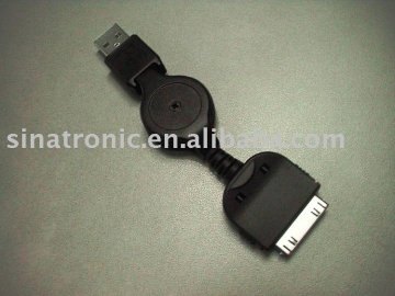 USB Retractable Data Cable For Ipod