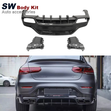 Carbon Fiber TC Style Rear Bumper Diffuser for Mercedes-Benz GLC Coupe/GLC43/GLC63 (2016-2020)