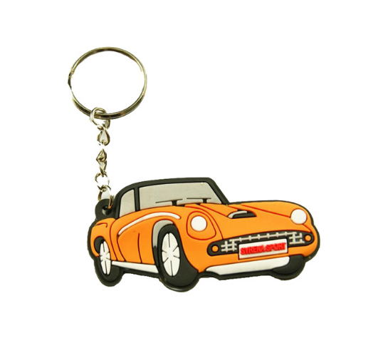 Custom High Quality 3D Car Shape Silicone Keyring