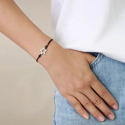 Waterproof Sun Moon Star Charm Friendship Bracelet