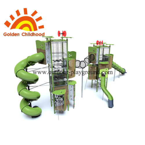 Double Turbo  Outdoor Playground Equipment For Children