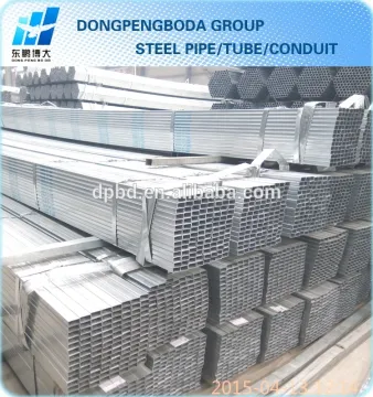 40*80*1.2 pre-galvanized gi square pipe