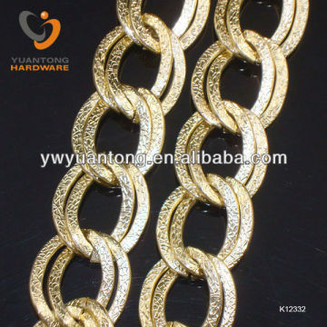 2.2-2.4mm thick double flat curb shape chain 23.9*17.4mm