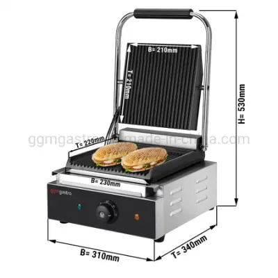 Non-Stick Panin Contact Grill Commercial Sandwich Maker for Kitchen