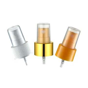 24/410 shiny aluminum silver gold fine mist sprayer 18/410