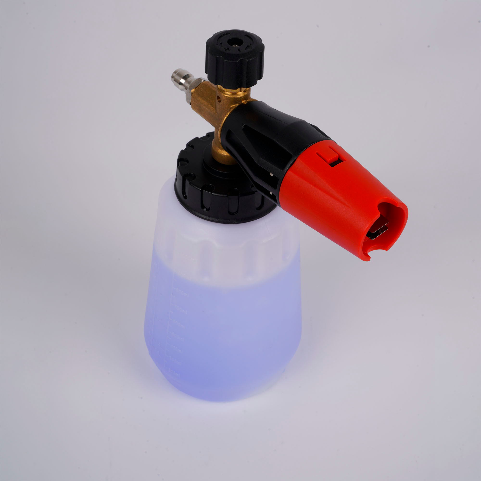 Toolcy Foam Cannon, 1 l Kapazität breiter Flaschenverstellbarer Schneeschaum Lanze mit 1/4 '' schneller Stecker