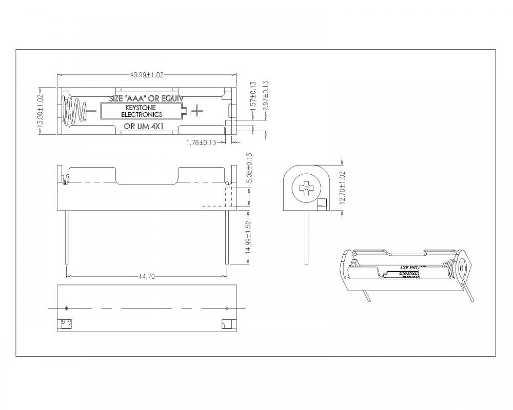 BBA-7-1-BP-466 1 части AAA аккумулятор