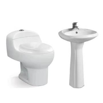 Toilet and pedestal basin set