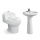 Conjunto lavabo inodoro y pedestal