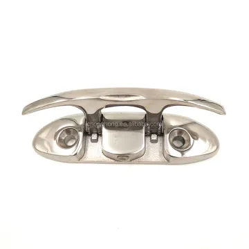 85mm Marine Hardware: High-Quality AISI316 Stainless Steel Boat Accessories - Mirror Polished Flash Cleat for Yachts