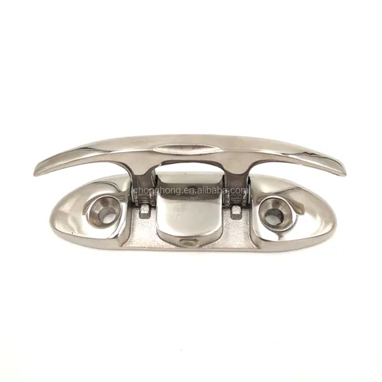 85mm Marine Hardware: High-Quality AISI316 Stainless Steel Boat Accessories - Mirror Polished Flash Cleat for Yachts