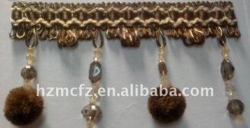 beautiful decorative bead tassel for curtain