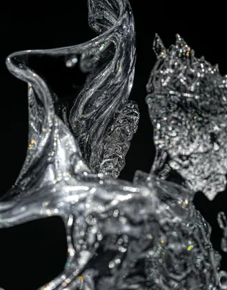 Crystal Sun Wukong Monkey King Sculpture