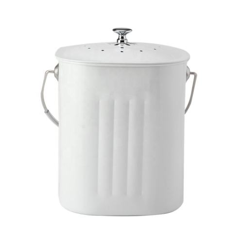 Cuboids White Compost Pail with Replaceable Charcoal Filter