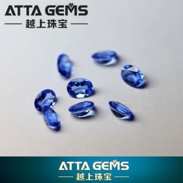 Elegant love-Oval cut synthetic blue crystal