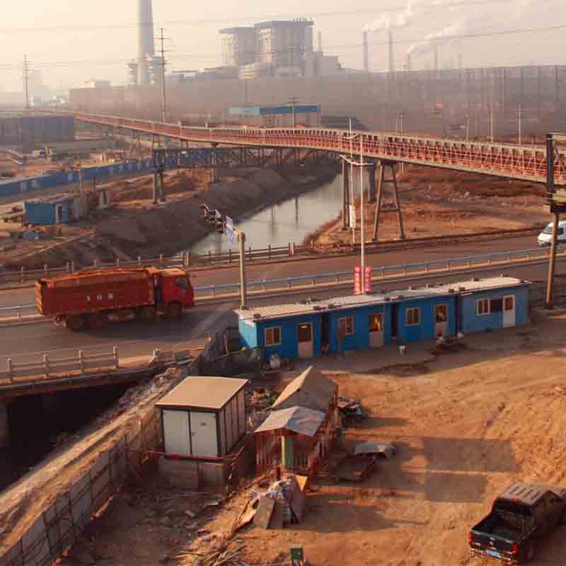 Mining material lifting pipe belt machine