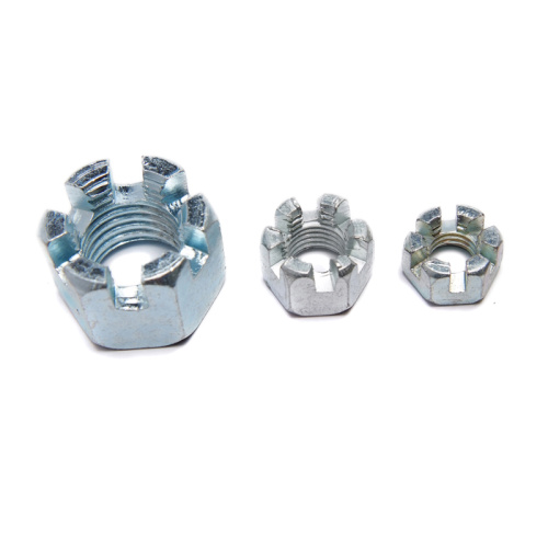 Zinc Plated Hexagon Slotted Nut Title: Zinc-Coated Hexagonal Slotted Nut