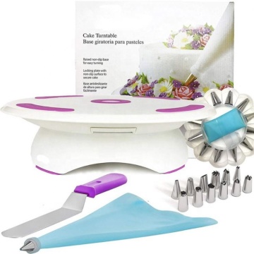 3 Colors 30cm Rotating Cake Stand for Easy Decorating