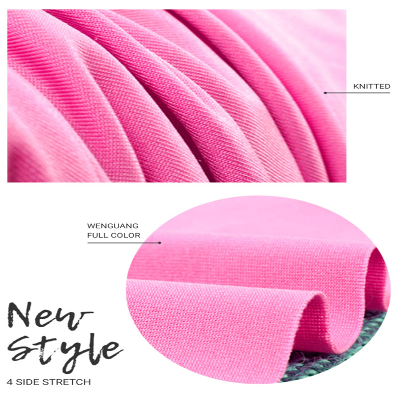 Light Pink Four-side Stretch Knitted Polyester Girls Fabric