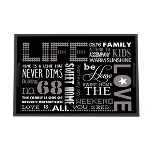 The black letters household tray
