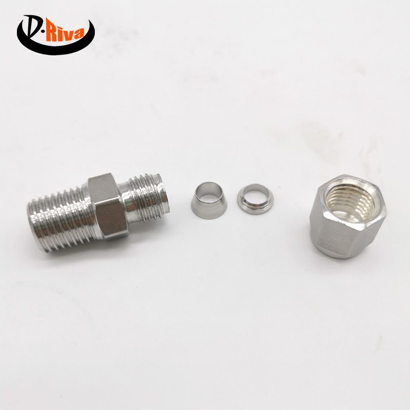 316L Stainless Steel Bellow Straight Compression Fitting Union Quick Connect Accessories for Plumbing Applications