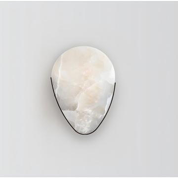 Factory Direct Wholesale Long Rectangle Alabaster Marble Wall Sconce Light Lamp