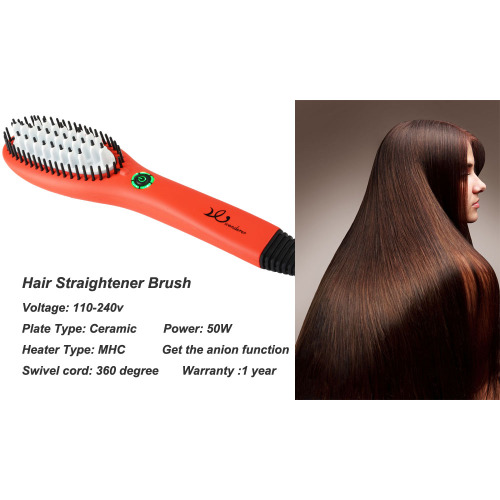 Hot Ionic Function Hair Straightening Brush