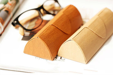 wood optical glasses case