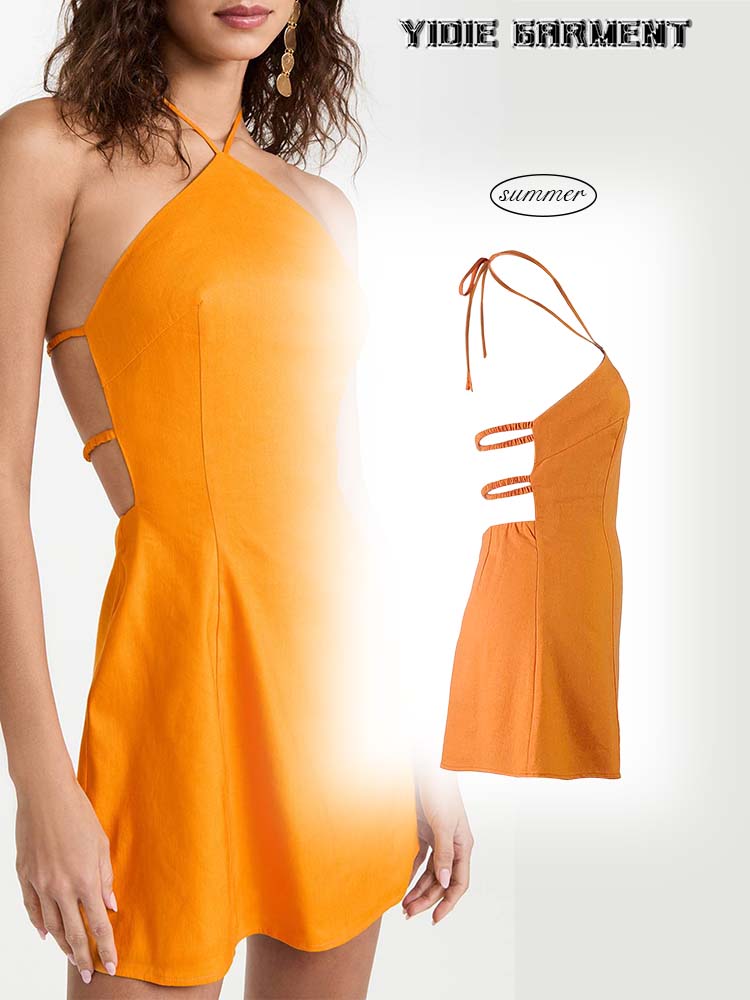 Mini-robe de back-robe à aire ouverte d&#39;été pour le linge féminine