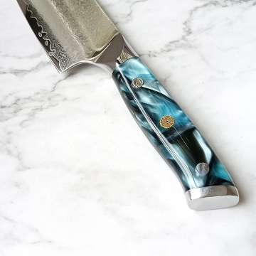 2022 Nuovo manico acrilico Damasco Steel Chef Knife