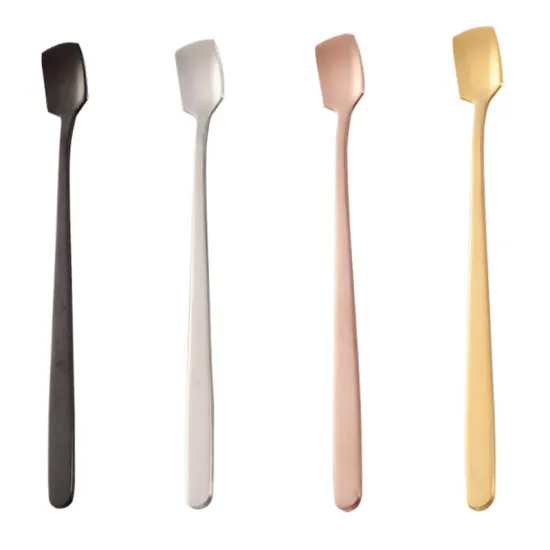 304 Stainless Steel Creative Square Head Mixing Spoon