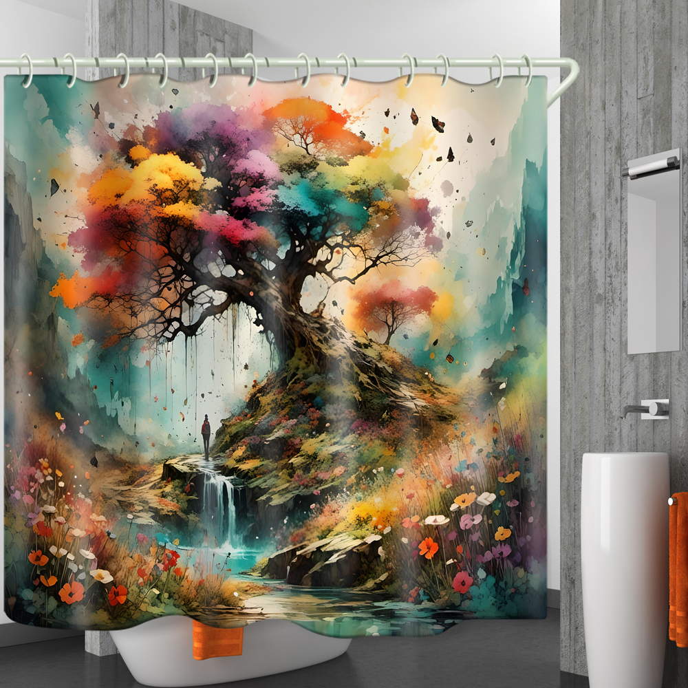 digital printing contemporary shower curtain2024-AUT- (8)-09
