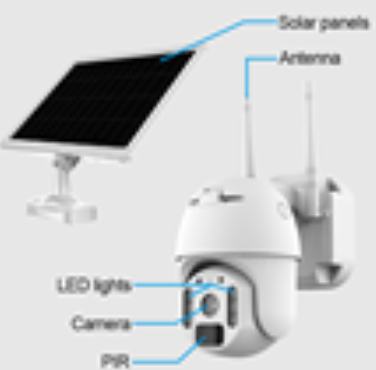 Solar Multifunction Camera Without Dead Angle