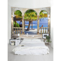 Tapisserie Wandbehang Strand Meer Serie Tapisserie Tropischen Stil Sonnenaufgang Kokospalme Tapisserie für Schlafzimmer Wohnheim Dekor