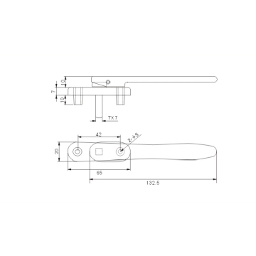 Multi-point lockable handle flat