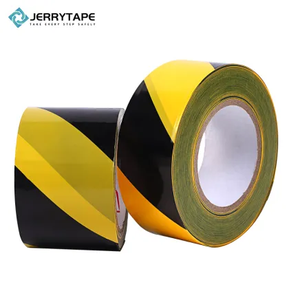No Adhesive Yellow Black Safety Warning Tape