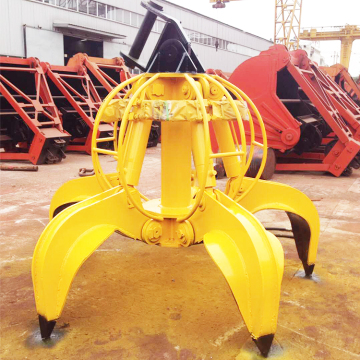 Máy xúc thủy lực điện với cần cẩu bằng vỏ màu cam