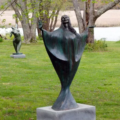 High quality garden decor abstract bronze god sculpture