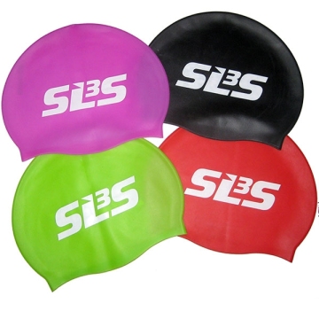 Fashionable Customized Logo Printed Adult Waterproof Silicone Swimming Cap