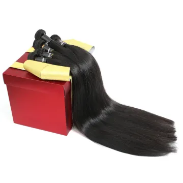 Grade 7A 9A Straight Remy Virgin Peruvian Human Hair Weaving 3Pcs 4Pcs Lot With 4X4 Silk Base Lace Closure