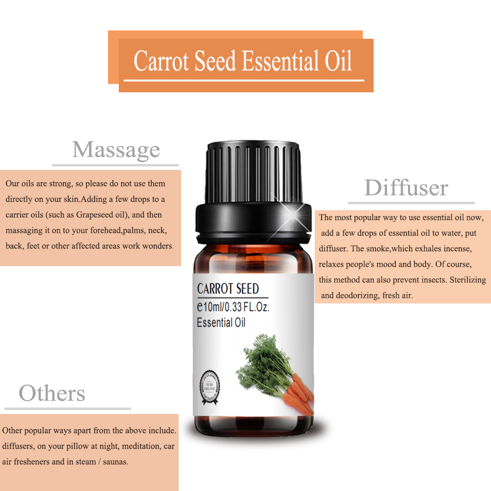 cosmetic grade private label carrot seed essential oil