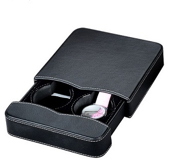 2014 fashion design 2 slots High-grade PU leather watch box