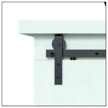 Mini J-Shape Cabinet Barn Door Hardware Kit
