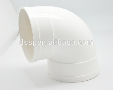 low price OEM white color pvc 90 deg elbow for water drainage