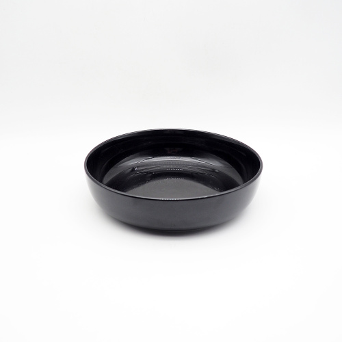 Турецкие роскошные остекления декоративные черные меламиновые тарелки Керамическая китайская миска набор