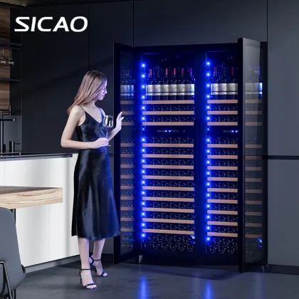 220V 50Hz Freestanding Dual Zone Wine Cooler Refrigerator