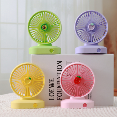 Ventilador recarregável de mesa de frutas