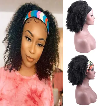 14inch Afro Kinky Curly Hair Headband Wigs Hair Synthetic Wigs Heat Resistant Natural Wave Hair for Black Women Headband Wigs