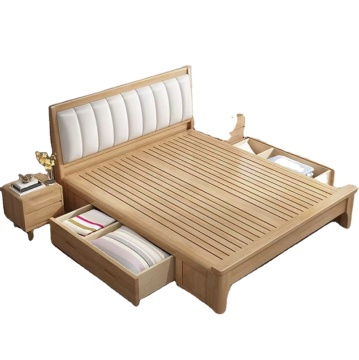 California Super King & Queen Size Upholstered Beds with Solid Wood Frames and Nordic Fabric