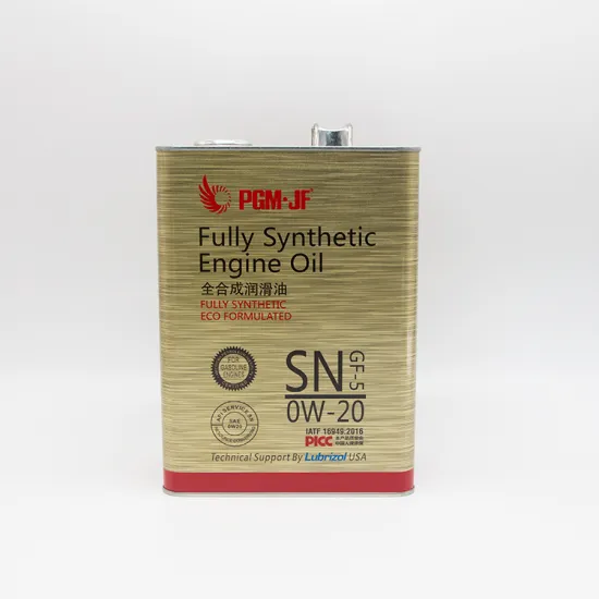4 Liter Square Tin Can for Engine Oil